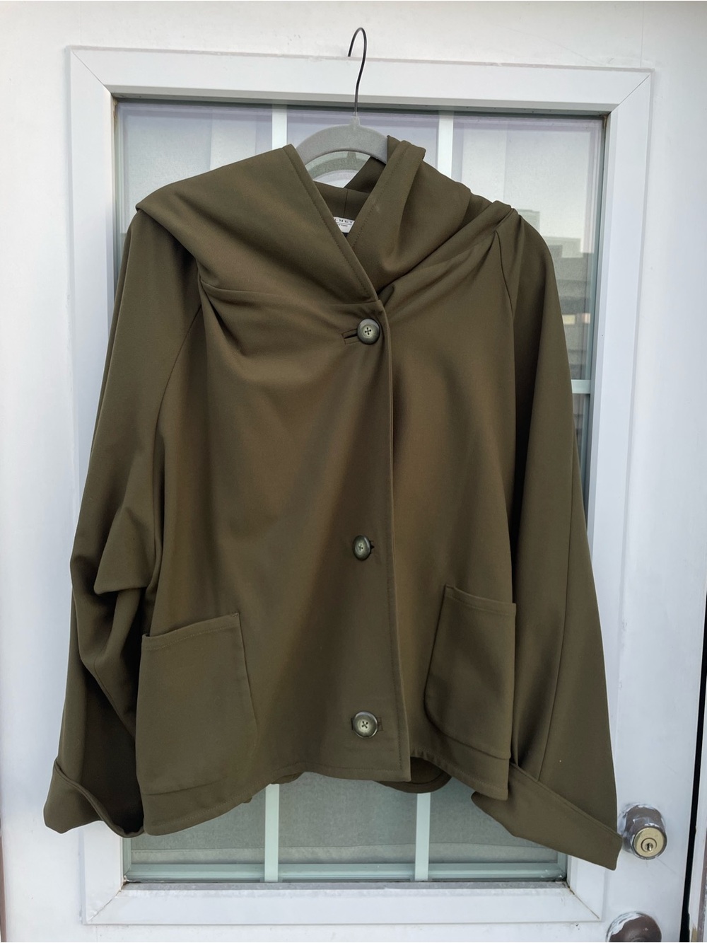 KALLMEYER New York Draped Hood Jacket Size 6 Luxury Designer
